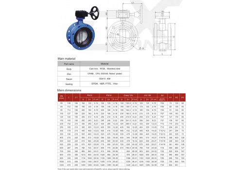 Flange butterfly valve